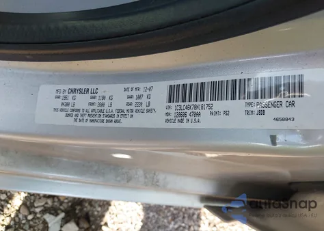 2008 Chrysler Sebring Lx from USA, damaged, VIN 1C3LC46K78N181752